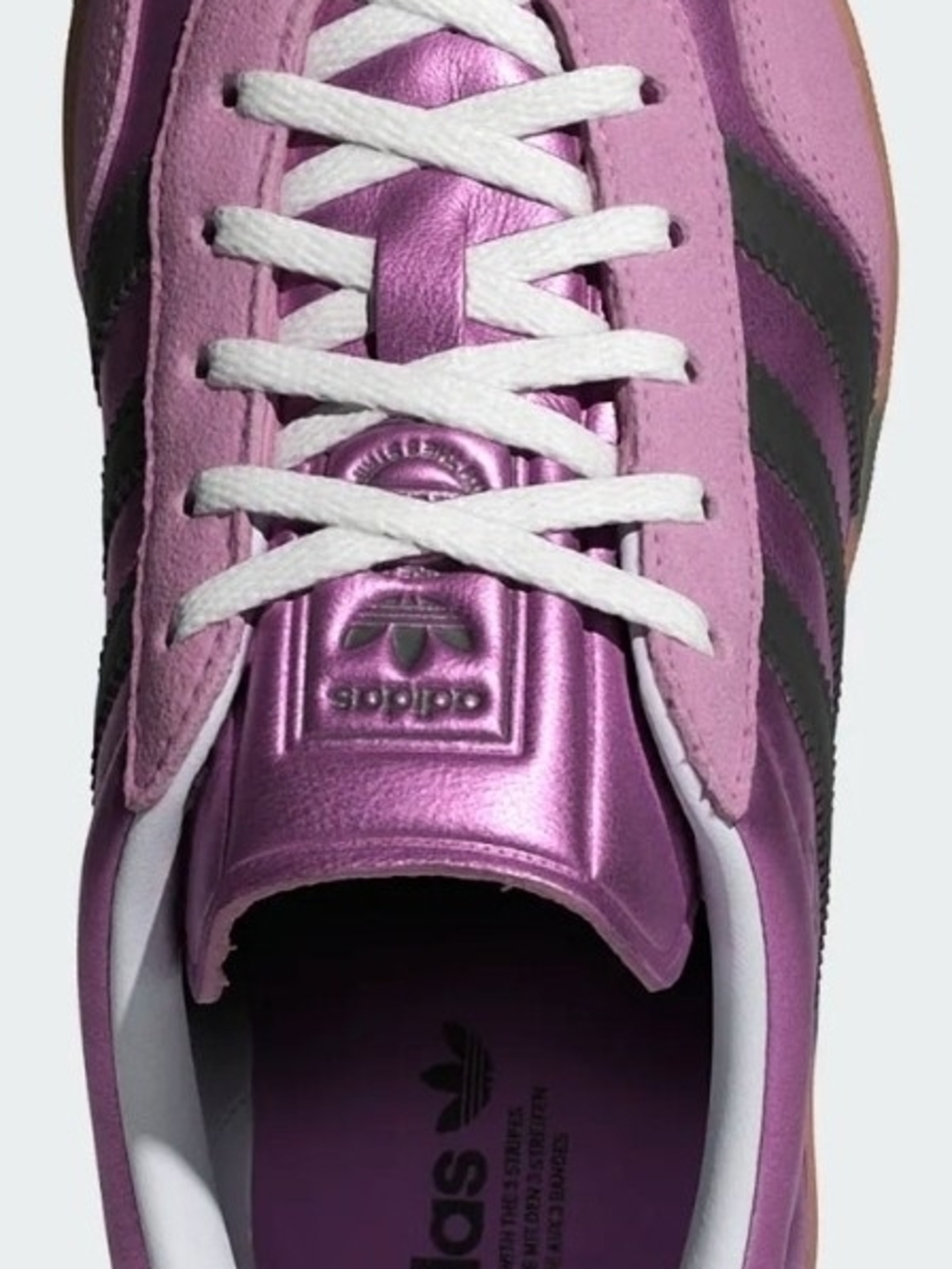 adidas Gazelle Indoor Bliss Lilac with Black Stripes and Gum Sole size 9 New - Picture 2 of 4